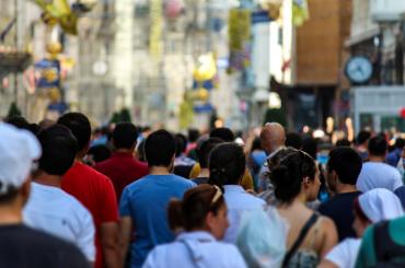 People walking Turkey