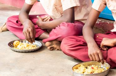 Children eating food