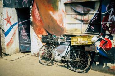 bike in Kenya, reflecting this articles theme of access to finance allowing people to purchase bikes