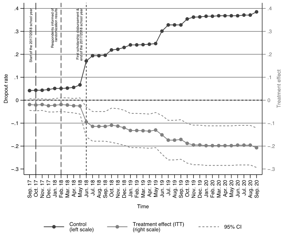 The impact of scholarships on girl’s dropout rates in Niger