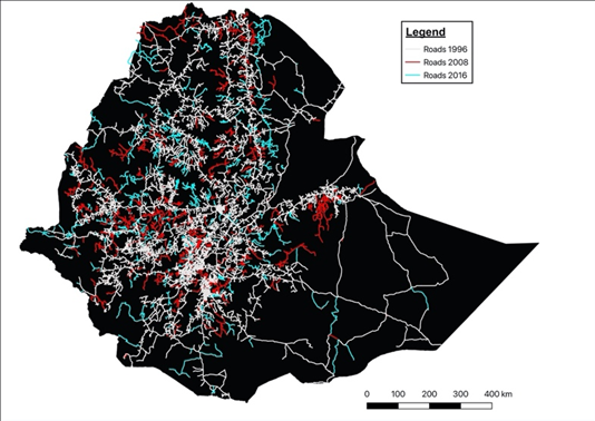 Ethiopian road network under the RSDP.