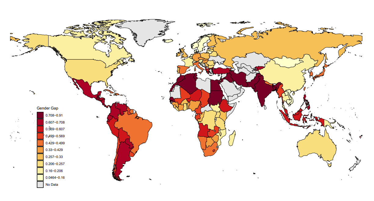 Map of gender gap