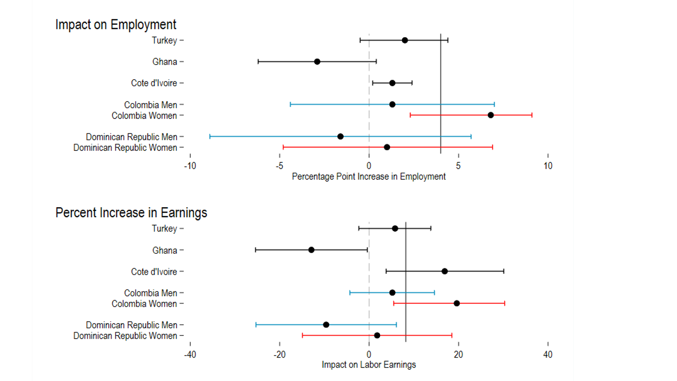  Impacts from large-scale government vocational training programmes on employment and earnings