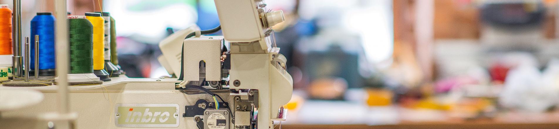 Sewing machine in Indian factory