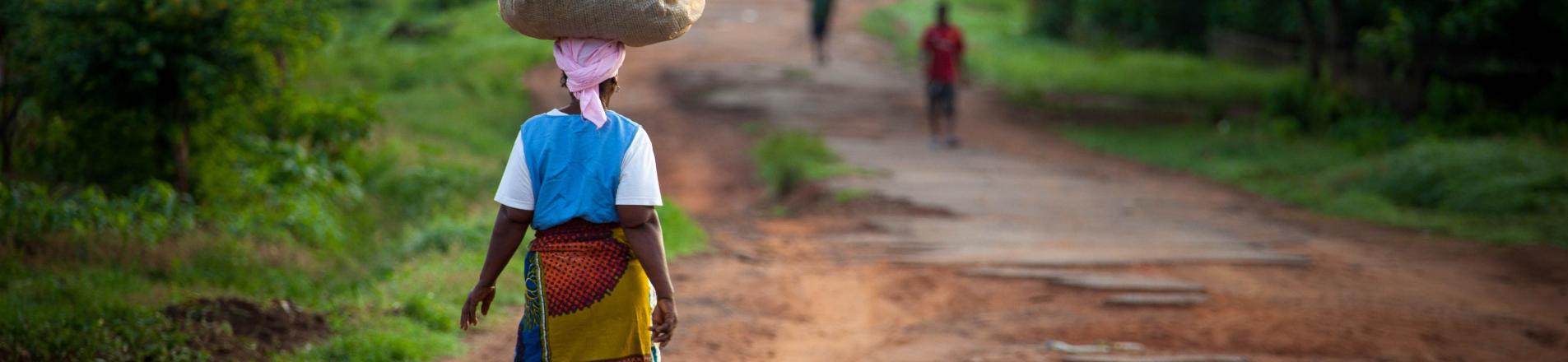 Sierra Leone woman walking