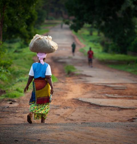 Sierra Leone woman walking