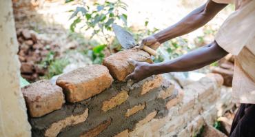 Cement in wall