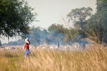 Woman walking south sudan